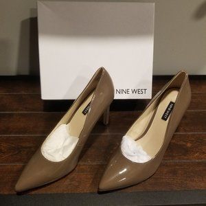 Nine West Tatiana Pointy Toe Pumps, Maple Patent - Size 9.5